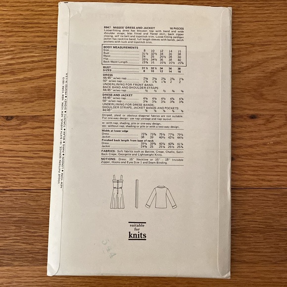 VTG 4 UNCUT Vogue Dress Patterns - Picture 9 of 13